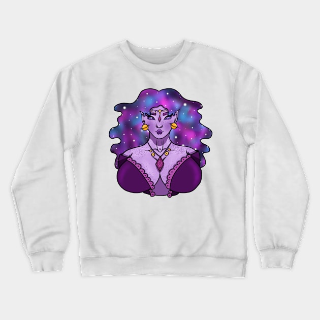 Galaxy gal Crewneck Sweatshirt by Shred-Lettuce